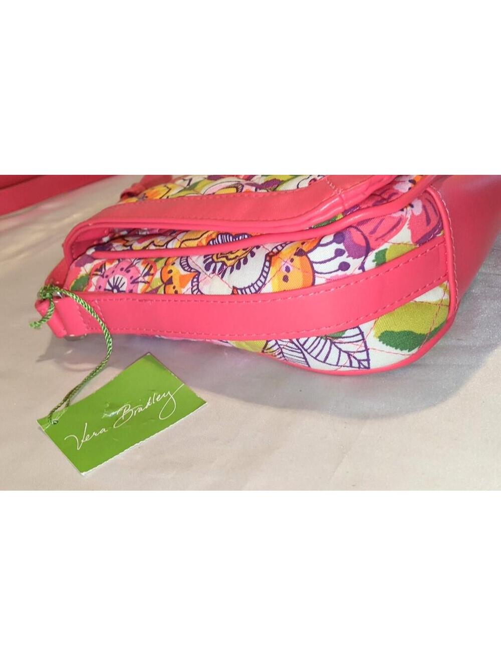 Vera Bradley Clementine Crosstown Crossbody Bag Pink Floral Shoulder Bag NWT - Picture 5 of 14